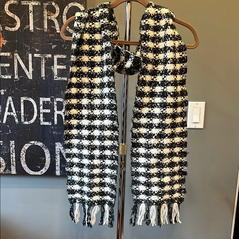 🚣 🥑Banana Republic Mohair Wool Knitted Scarf Thick Scarf Plaid